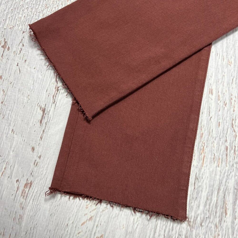 Mavi Viola High Rise Slim Straight Jeans SIZE 27x27 Burgundy Raw Hem Denim - Picture 5 of 9